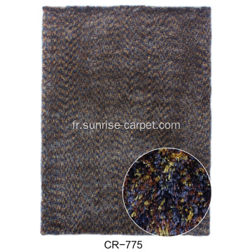 Microfibre Shaggy avec des fils teints dans l&#39;espace